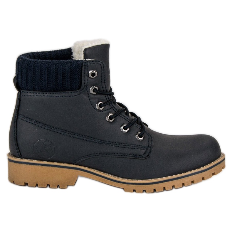 Navy Blue Trappers With Sheepskin MCKEYLOR