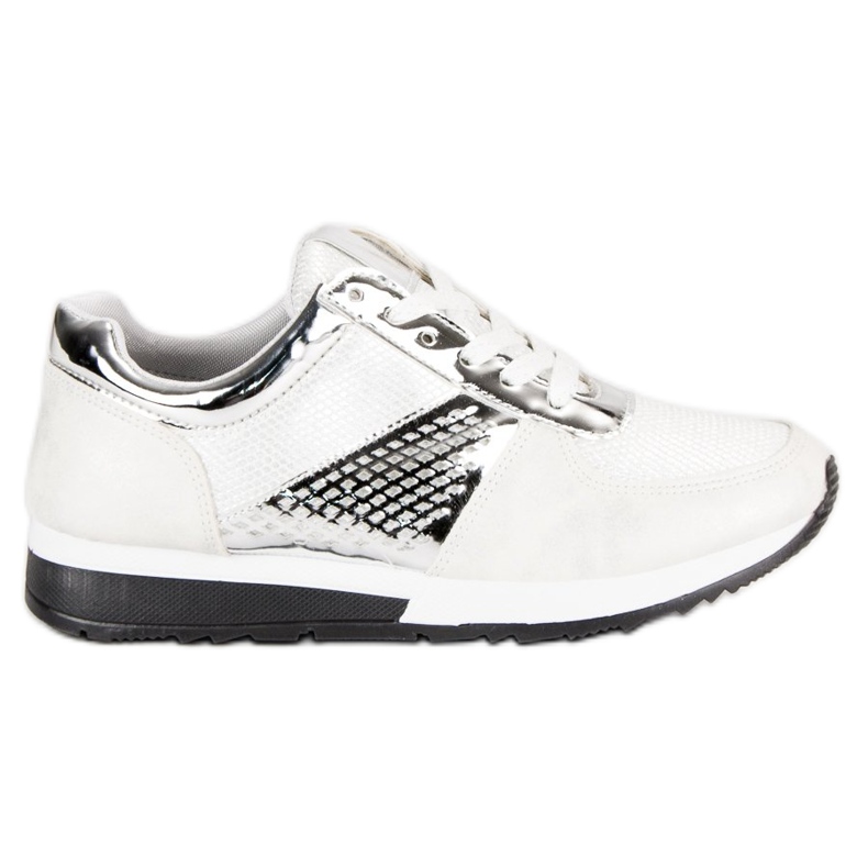 Stylish sports shoes white