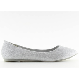 Silver glitter ballerinas CC200P silver grey