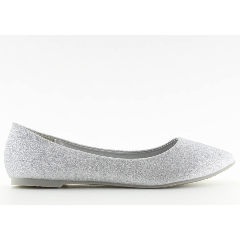 Silver glitter ballerinas CC200P silver grey