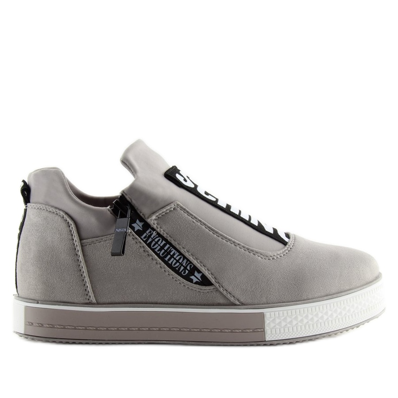 Gray Sneakers on the wedge gray NB168 Gray grey