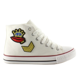 High-top sneakers with R63 White patches High-top sneakers with R63 White patches
