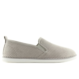 Gray slip-on sneakers LA08P Gray grey
