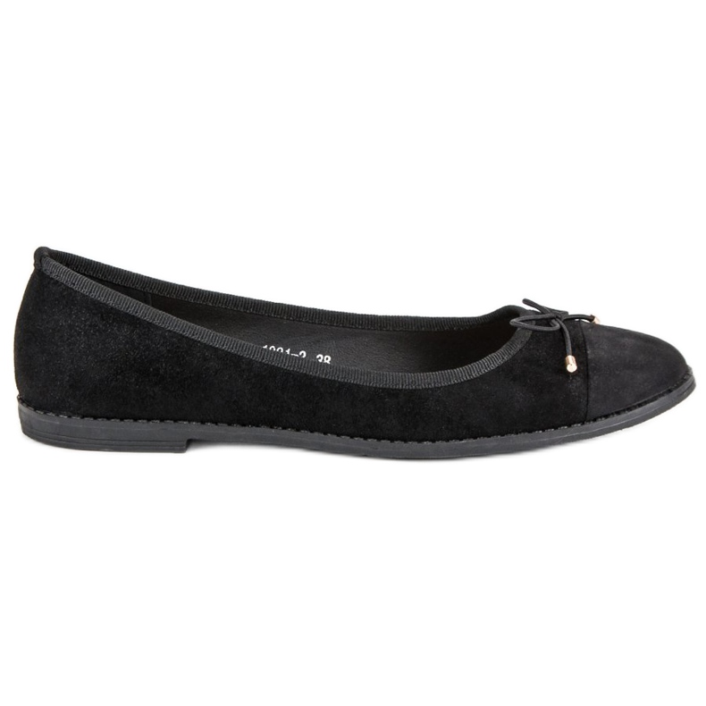 Queentina Elegant black ballerinas