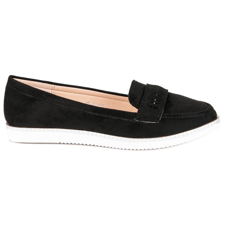 Super Me Black suede loafers