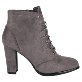 Juliet Tied boots on the post grey