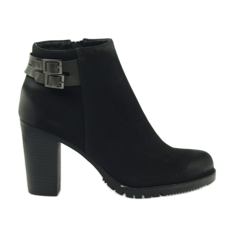 Filippo Women's high-heeled boots with 8255 buckles black