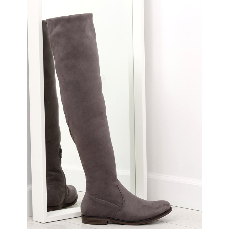 Classic gray musketeer boots 887-PG Gray grey Classic gray musketeer boots 887-PG Gray grey