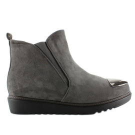 Jodhpur boots with a plate GG-31 Gray grey