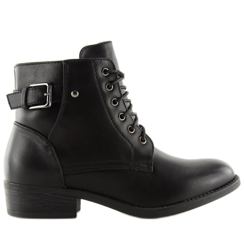 Black lace-up boots 7B500 Black Black lace-up boots 7B500 Black