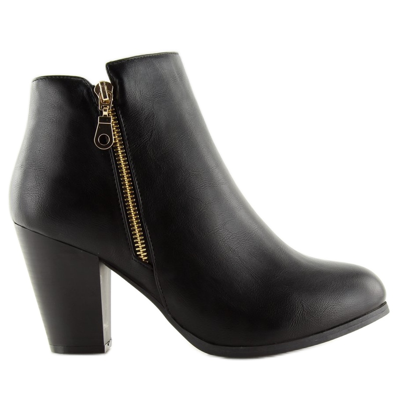 Black high-heeled boots 622-1 Black