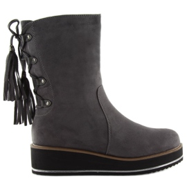 Gray Gray boots for women TH17-7 Gray grey