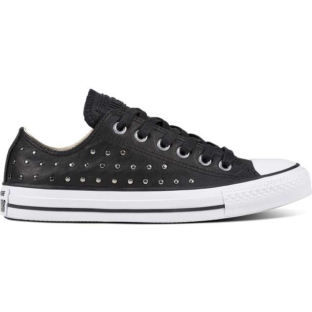 Converse Chuck Taylor All Star Leather Black Black Silver