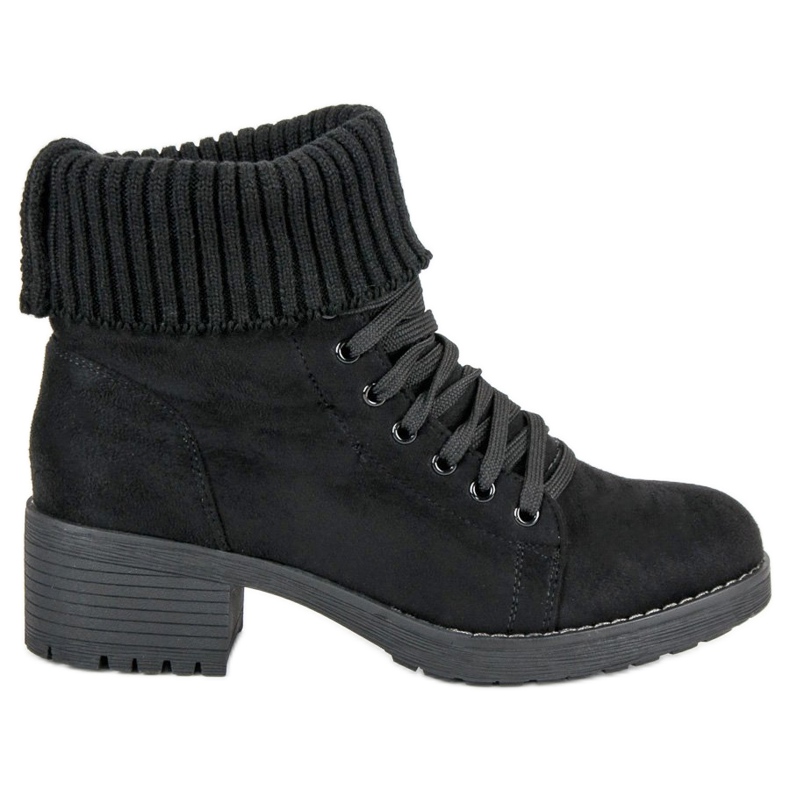 Seastar Lace-up Black Boots