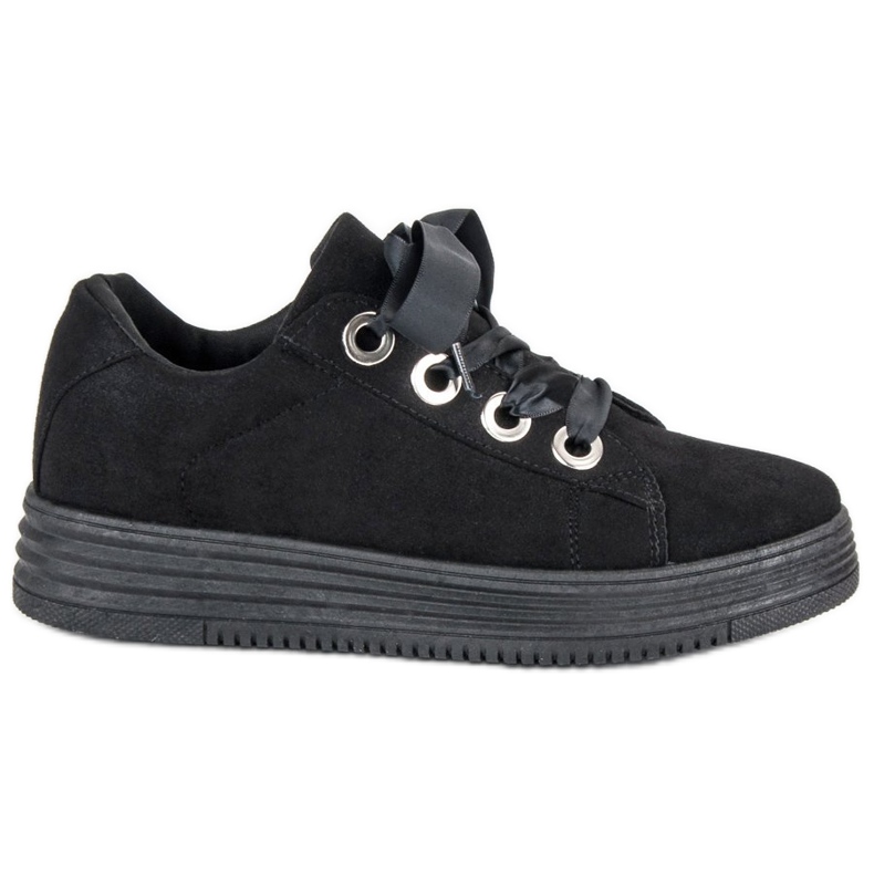 Black suede sneakers
