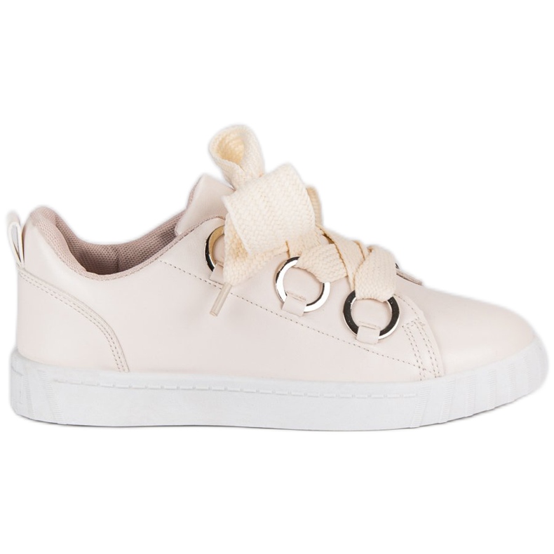 Super Me Beige lace-up sneakers