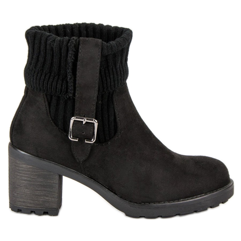 Seastar Suede high-heeled boots black