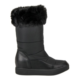 Seastar Black snow boots with fur