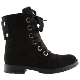 Lace-up boots black 16-526 black workers
