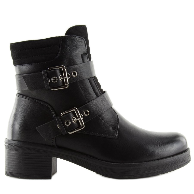 Black Women's black boots 7B706 Black