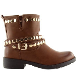 Brown military boots A89811 Camel