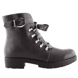 Gray boots with a ribbon gray FC-H125 Gray grey