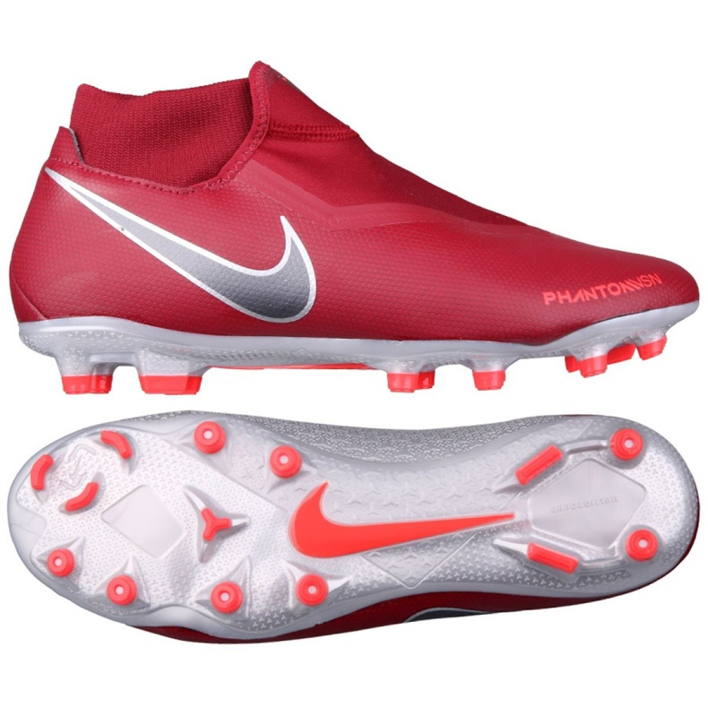 Nike Phantom Vsn Academy Df Fg M AO3258-606 soccer shoes red red