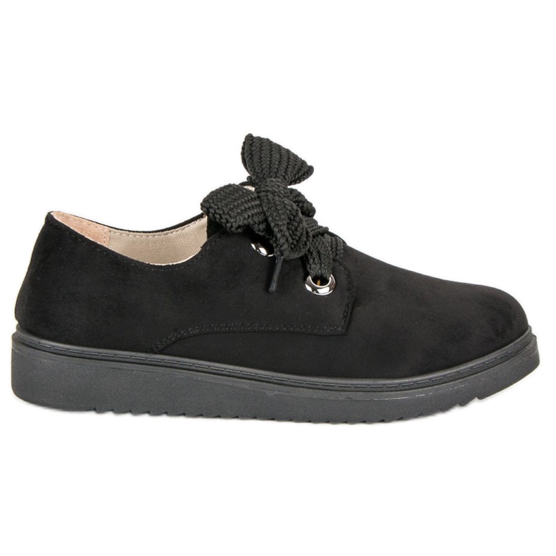 Suede lace-up sneakers black