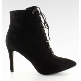 Suede ankle boots on black 8155 Black Suede ankle boots on black 8155 Black