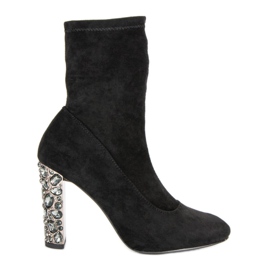 Vices Elegant suede boots black