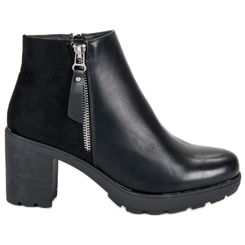 Anesia Paris Black ankle boots on the post