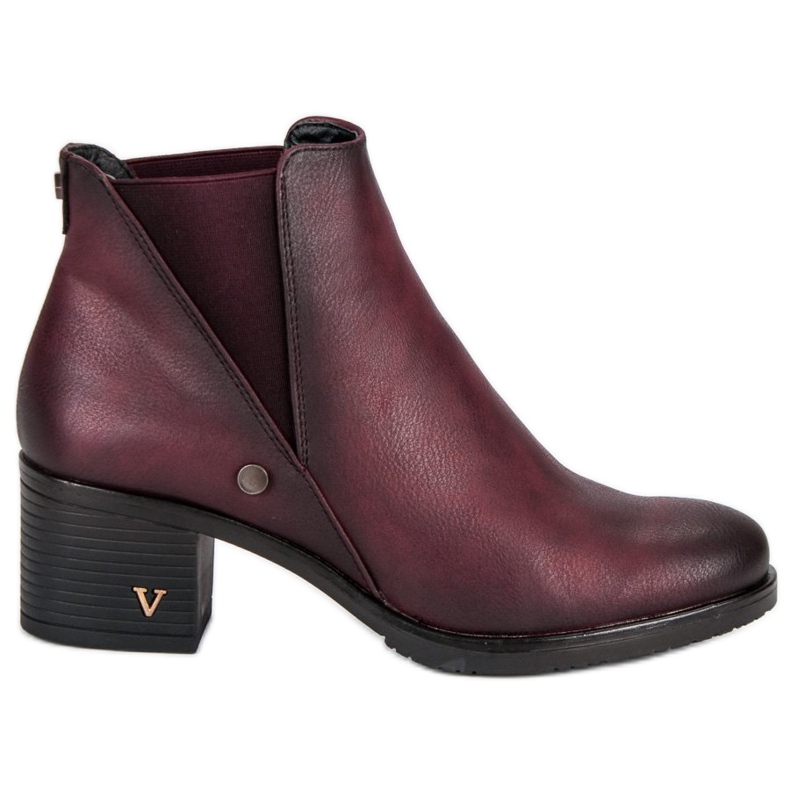 Boots Chelsea Boots On Heel VINCEZA red