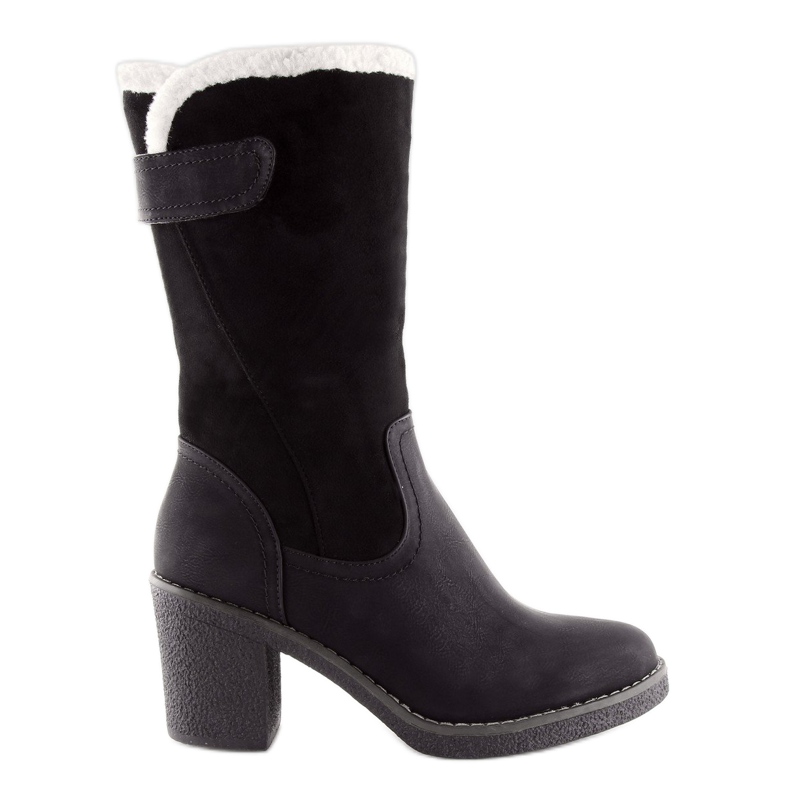 Black boots for women stable T132 Black