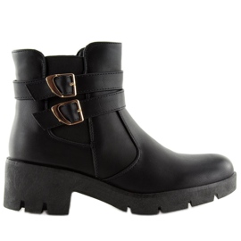 Black HY-54 Black boots with thick soles