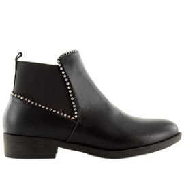 Black Chelsea boots for women Q-28 Black