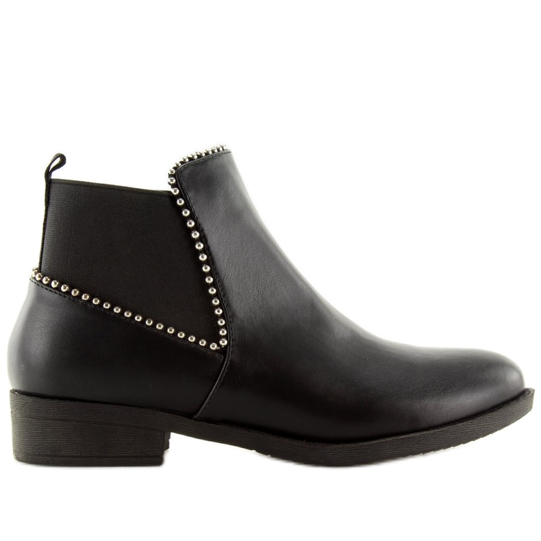Black Chelsea boots for women Q-28 Black