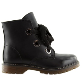 Black lace up boots PF276 Black Black lace up boots PF276 Black