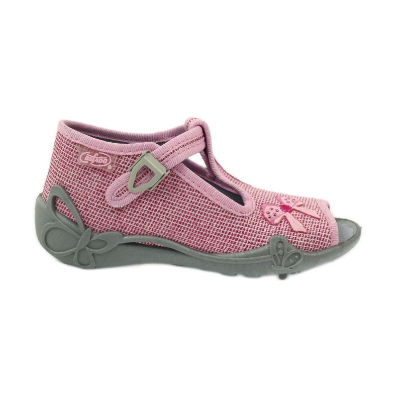 Bow slippers Befado 213P104 pink