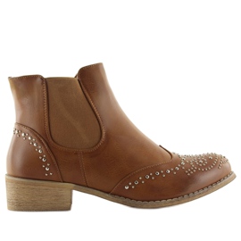 Brown Chelsea boots with studs, brown Ka16-160sl Camel