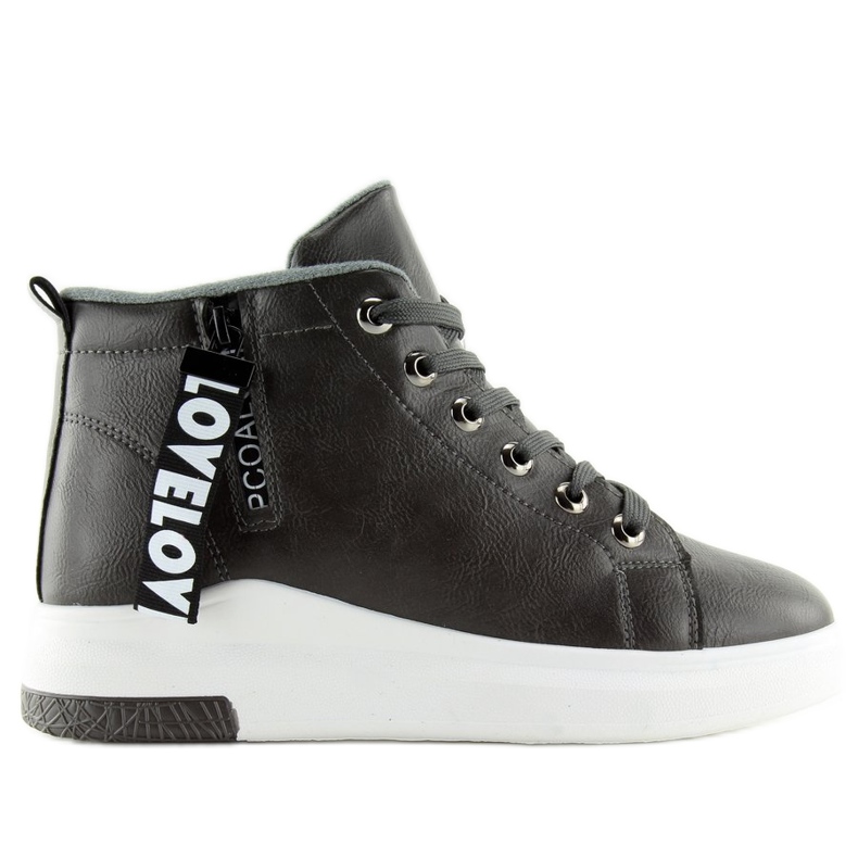Gray ankle-high sneakers A29 Gray grey