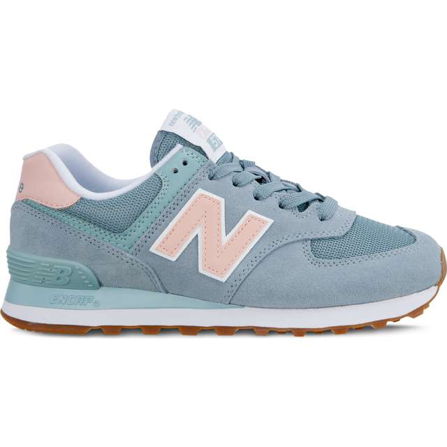 New Balance Wl574flb Summer Dusk Smoke Blue With Himalayan Pink