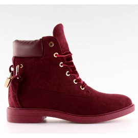 Timber boards with maroon padlock J-8686 wine red Timber boards with maroon padlock J-8686 wine red