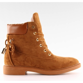 Timbels with padlock camel J-8686 camel brown