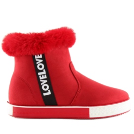 Red ankle-high sneakers NB252P Red