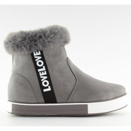 Gray ankle-high sneakers NB252P grey