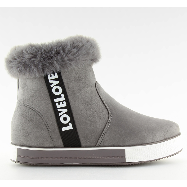Gray ankle-high sneakers NB252P grey