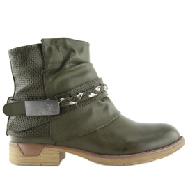 Green women's boots 815-PA DK.GREEN