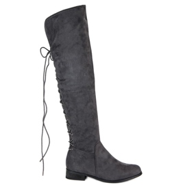 Gray musketeer boots grey