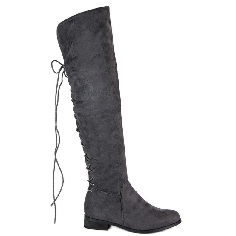 Gray musketeer boots grey