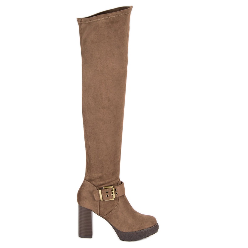 Super Me Musketeer boots on the post brown